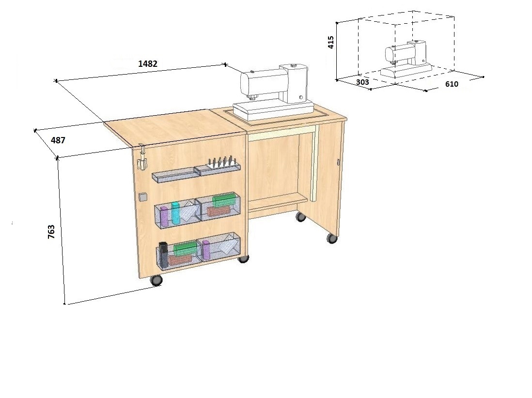 Стол для швеи своими руками чертежи